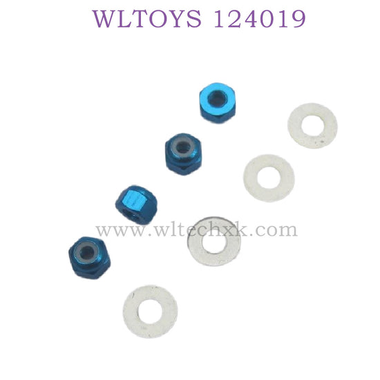 WLTOYS 124019 1/12 RC Car Upgrade M3 Hex Nut blue