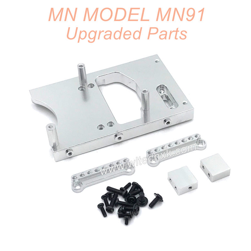 34-MNMODEL-MN91-rc-car-Upgrades-Parts-Servo-Seat-and-Shocks-Tower-Silver