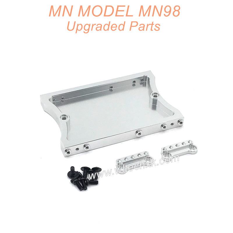 35-MN-MODEL-MN98-D98-Upgrades-Parts-Shock-Tower-and-Tail-Plate-Silver