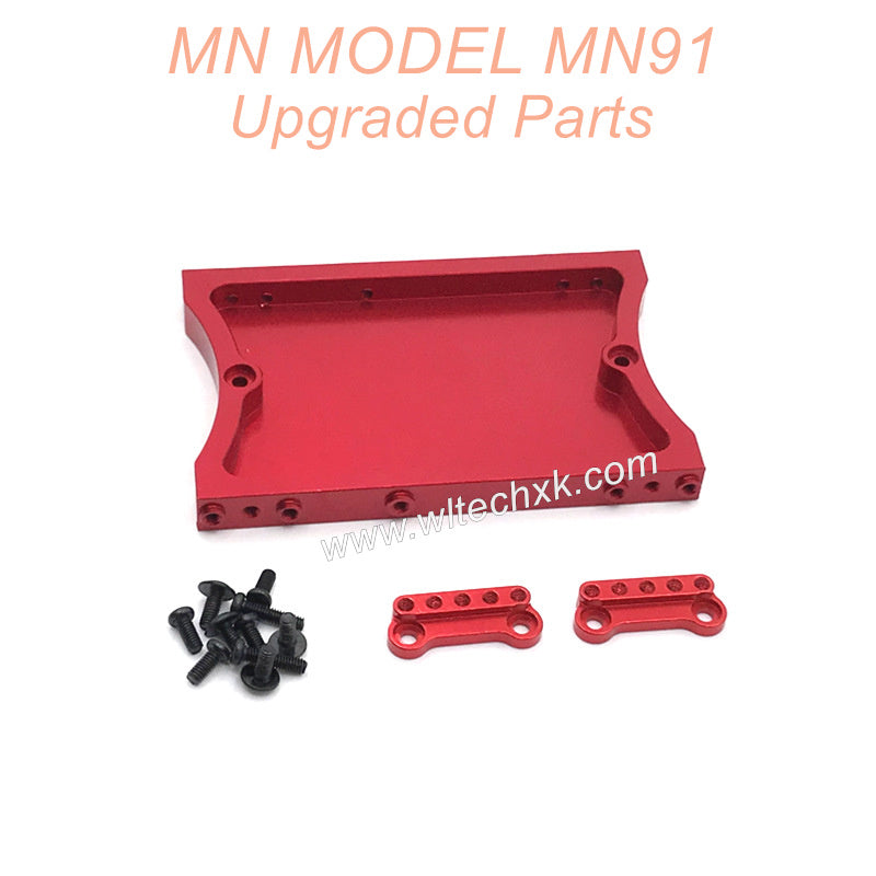 35-MNMODEL-MN91-rc-car-Upgrades-Parts-Shock-Tower-and-Tail-Plate-Red-1