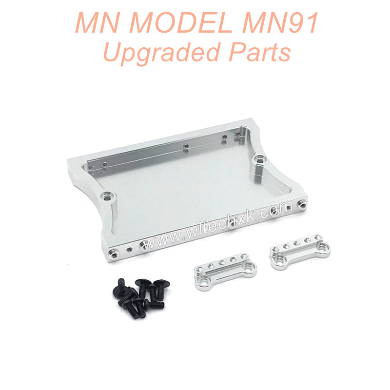 35-MNMODEL- MN91-rc-car-Upgrades-Parts-Shock-Tower-and-Tail-Plate-Silver