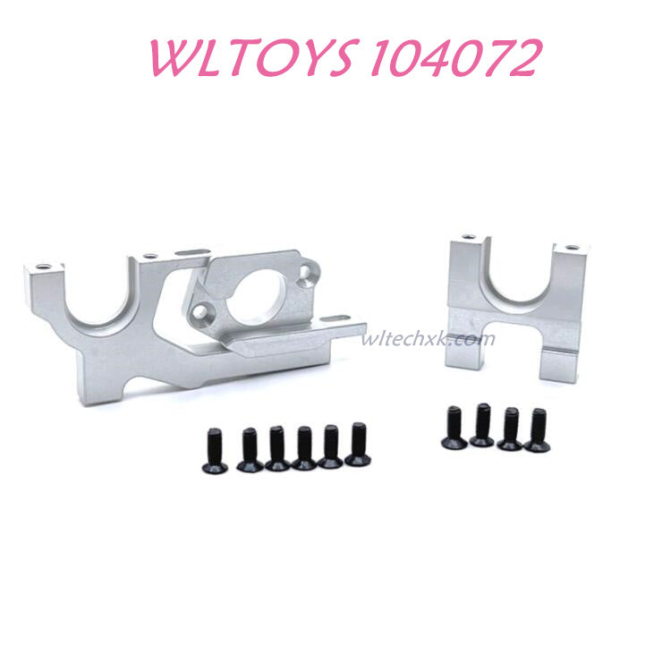Upgrade part of WLTOYS 104072 Upgrade Parts Adjustable Motor Seat 1/10 4WD 2.4Ghz 60km/h RC Car RTR silver