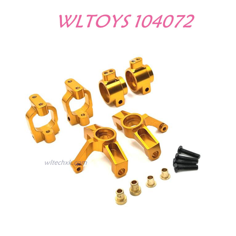 Upgrade part of WLTOYS 104072 Upgrade Parts Front and Read Wheel Cup 1/10 4WD 2.4Ghz 60km/h RC Car RTR gold