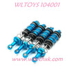 WLTOYS 104001 Front and Rear Spring shock absorber Upgrade 1/10 Brushless 45 km/h RC Car blue