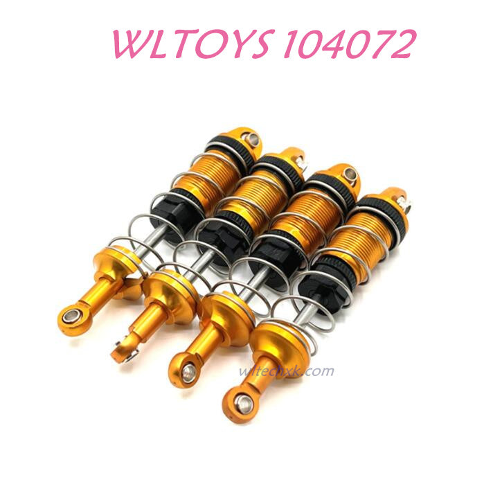 Upgrade part of WLTOYS 104072 Upgrade Parts Front and Rear Shock 1/10 4WD 2.4Ghz 60km/h RC Car RTR gold