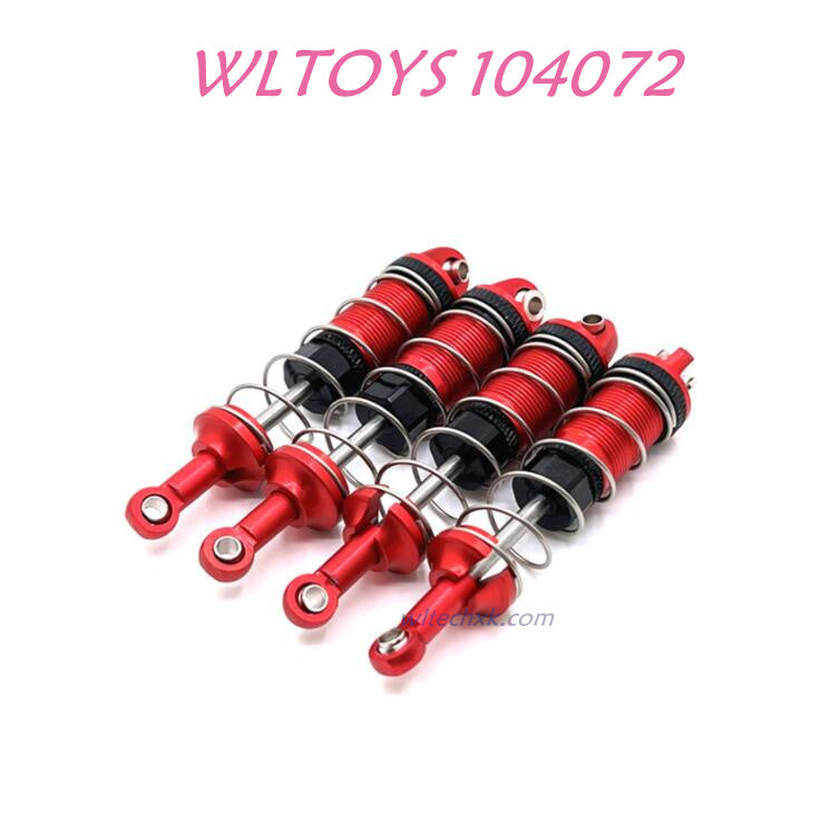 Upgrade part of WLTOYS 104072 Upgrade Parts Front and Rear Shock 1/10 4WD 2.4Ghz 60km/h RC Car RTR red