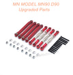 4-MN-MODEL-MN90-D90-rc-car-Upgrade-Parts-Metal-Connect-Rods-Red