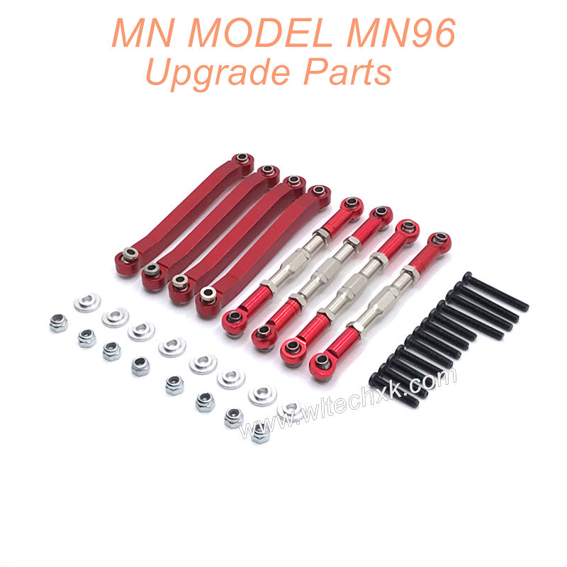 4-MN-MODEL-MN96-Upgrade-Parts-Metal-Connect-Rods-Red