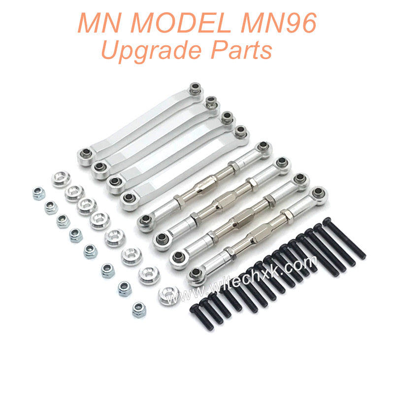 4-MN-MODEL-MN96-Upgrade-Parts-Metal-Connect-Rods-Silver