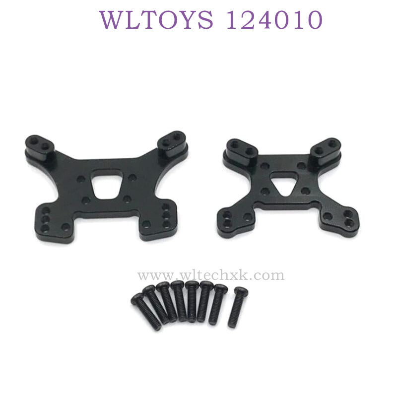 Upgrade part of WLTOYS 124010 1/12 RC Car Rear and Front Shock Plate black