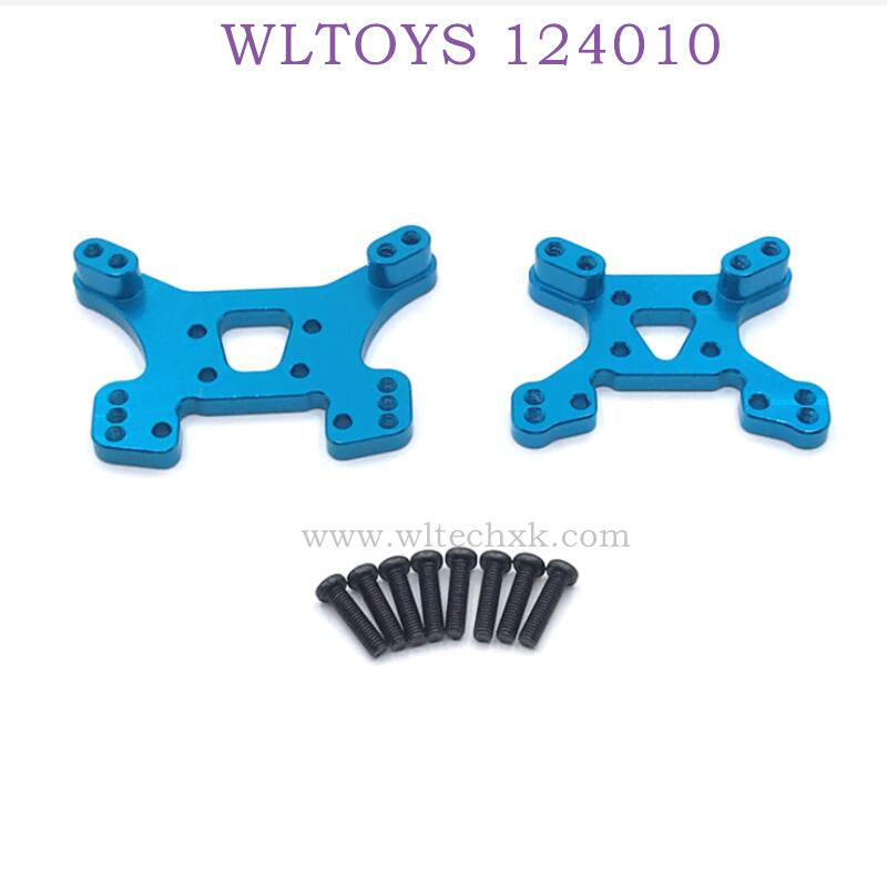 Upgrade part of WLTOYS 124010 1/12 RC Car Rear and Front Shock Plate blue