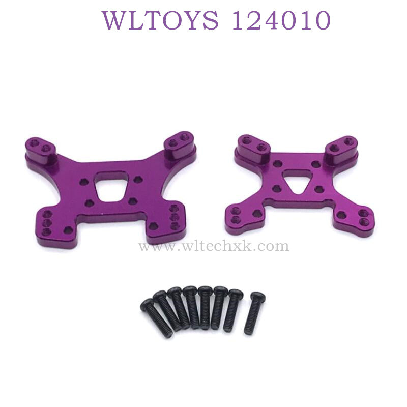 Upgrade part of WLTOYS 124010 1/12 RC Car Rear and Front Shock Plate purple