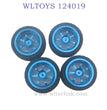 WLTOYS 124019 1/12 RC Car Upgrade Wheel Metal Hub and Tire blue