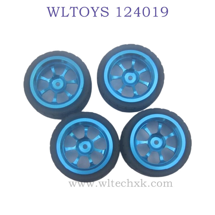 WLTOYS 124019 1/12 RC Car Upgrade Wheel Metal Hub and Tire blue