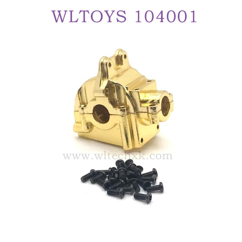 Upgrade parts of WLTOYS 124016 RC Car Metal Gearbox gold
