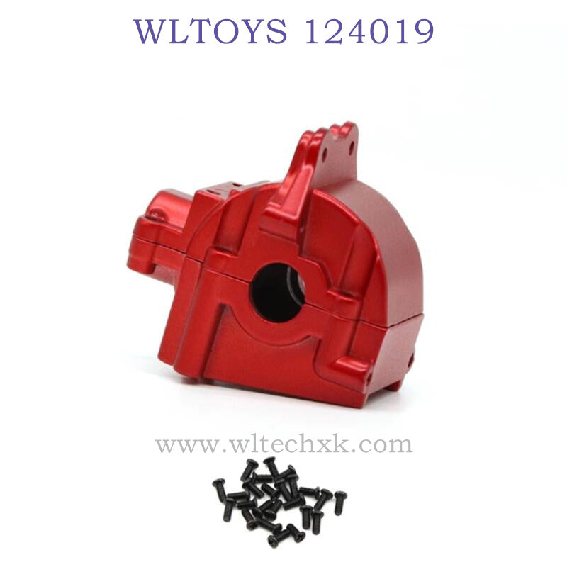 WLTOYS 124019 1/12 RC Car Upgrade Metal Gearbox red