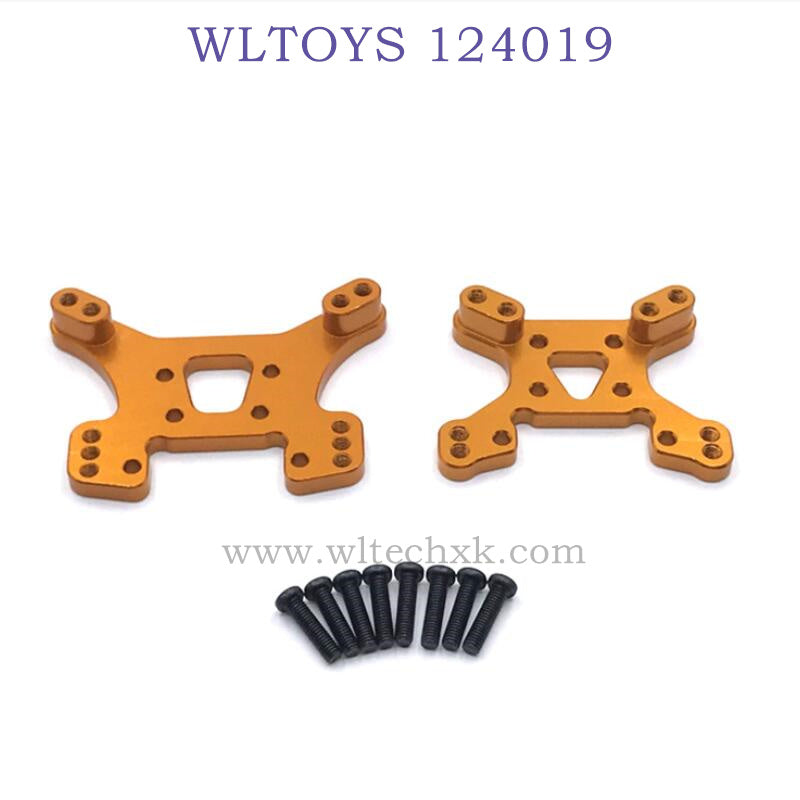 WLTOYS 124019 1/12 RC Car Upgrade Rear and Front Shock Plate gold