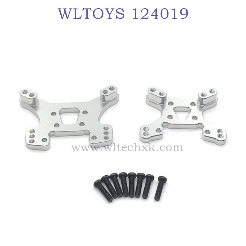 WLTOYS 124019 1/12 RC Car Upgrade Rear and Front Shock Plate silver