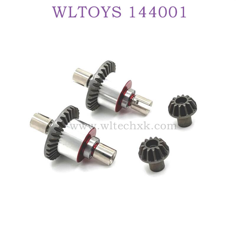 WLTOYS 144001 1/14 RC Car Upgrade parts Metal Front and Rear Differential Gear ki