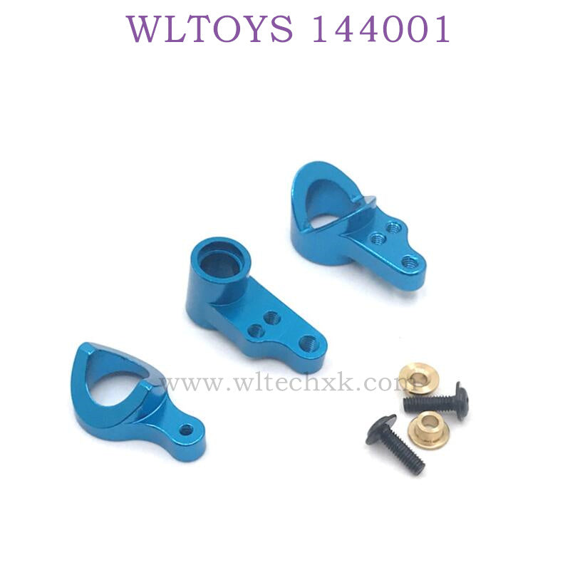 WLTOYS 144001 1/14 RC Car Upgrade parts Metal Steering kit blue