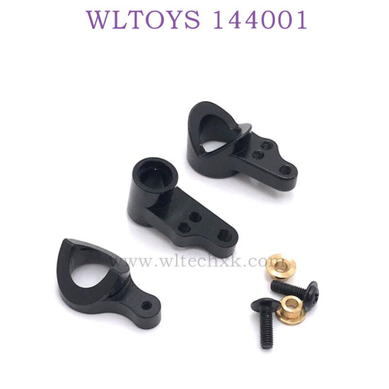 WLTOYS 144001 1/14 RC Car Upgrade parts Metal Steering kit black