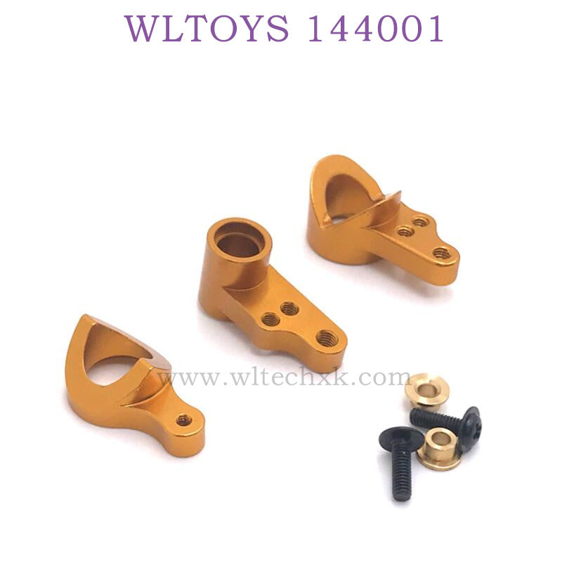 WLTOYS 144001 1/14 RC Car Upgrade parts Metal Steering kit gold