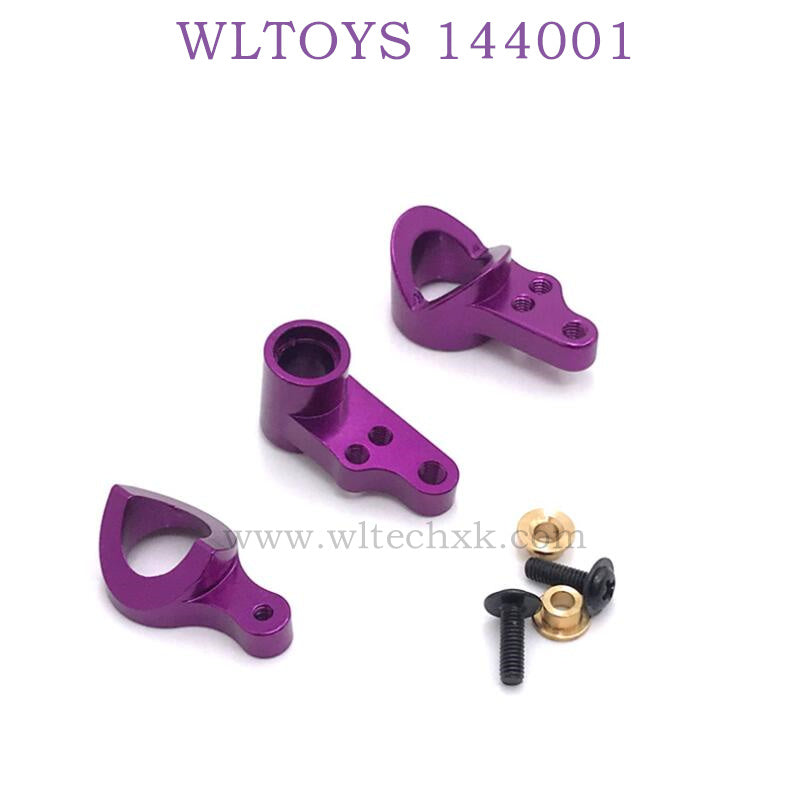 WLTOYS 144001 1/14 RC Car Upgrade parts Metal Steering kit purple