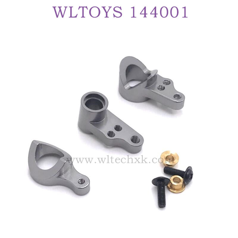 WLTOYS 144001 1/14 RC Car Upgrade parts Metal Steering kit titanium