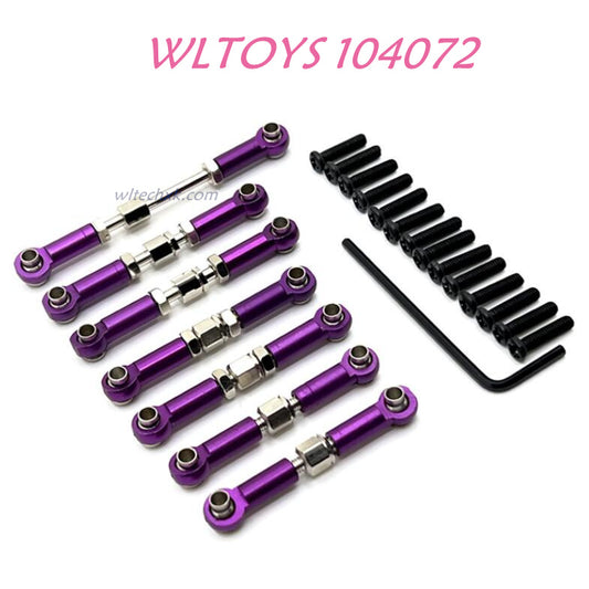 Upgrade part of WLTOYS 104072 Upgrade Parts Connect Rod 1/10 4WD 2.4Ghz 60km/h RC Car RTR purple