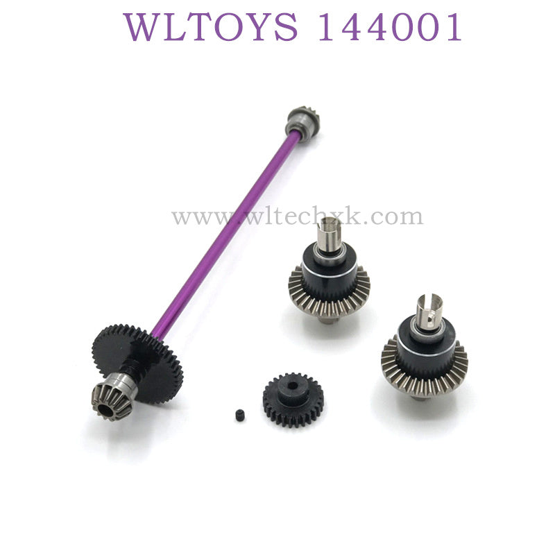 WLTOYS 144001 1/14 RC Car Upgrade parts Differential Gear and Big Gear kit purple