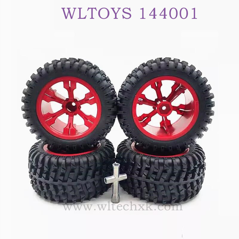 WLTOYS 144001 1/14 RC Car Upgrade parts Large Wheel red