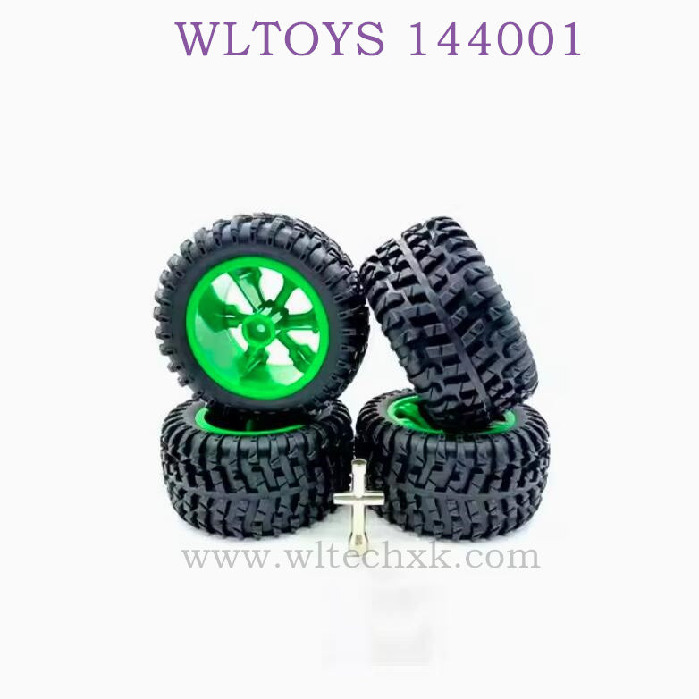 WLTOYS 144001 1/14 RC Car Upgrade parts Large Wheel green