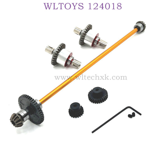 WLTOYS 124018 RC Car Upgrade Part differential Gear and Big Gear gold