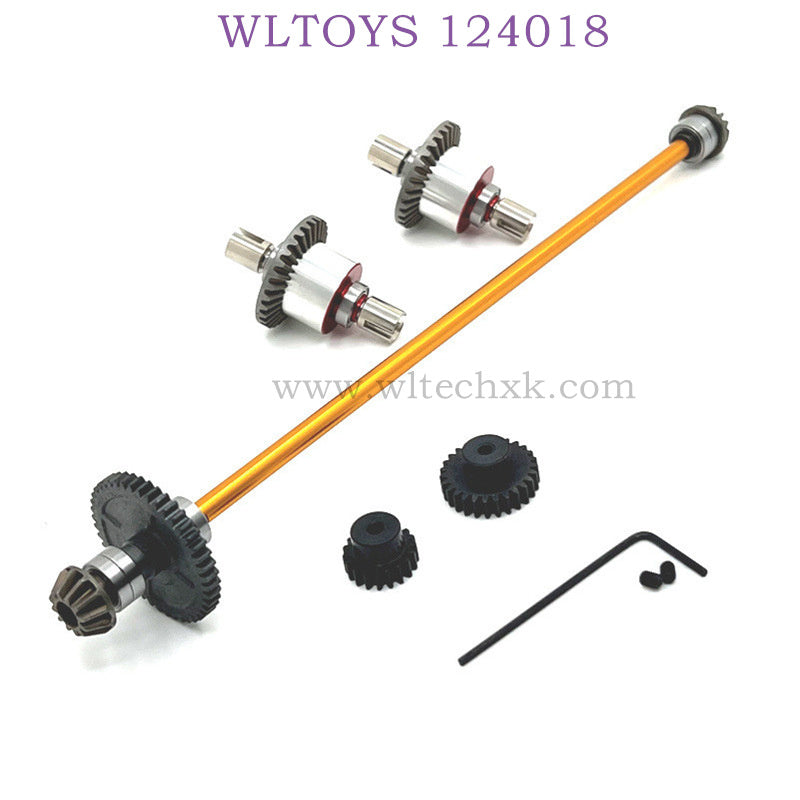 WLTOYS 124018 RC Car Upgrade Part differential Gear and Big Gear gold