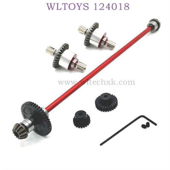 WLTOYS 124018 RC Car Upgrade Part differential Gear and Big Gear red