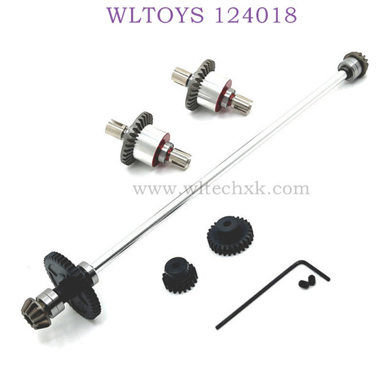 WLTOYS 124018 RC Car Upgrade Part differential Gear and Big Gear silver