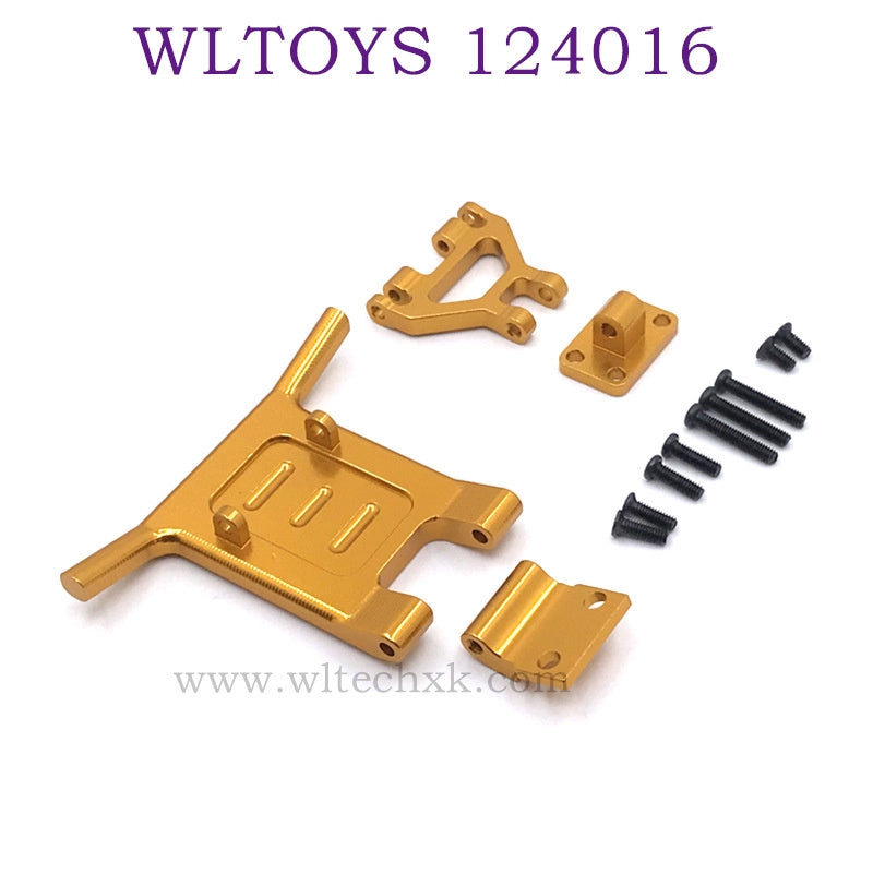 Upgrade parts of WLTOYS 124016 RC Car Front Protect Frame Kit gold