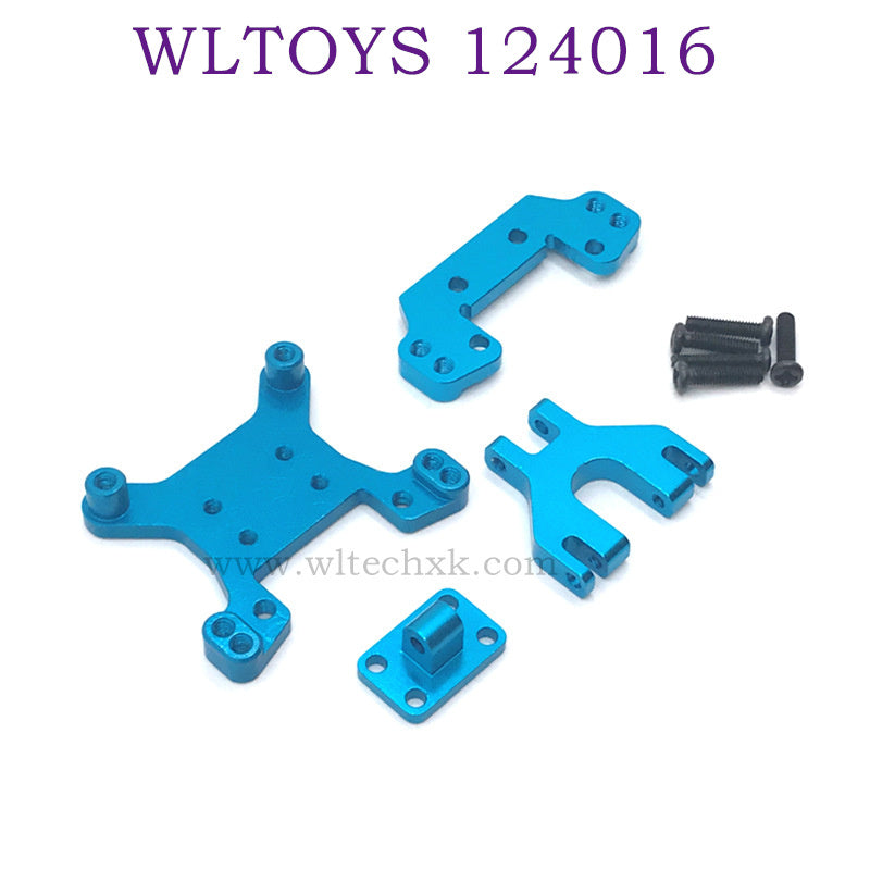 Upgrade parts of WLTOYS 124016 RC Car Front and Rear Shock Tower blue