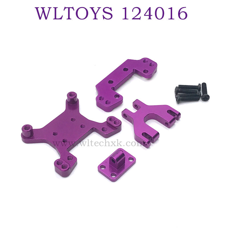 Upgrade parts of WLTOYS 124016 RC Car Front and Rear Shock Tower purple