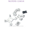 WLTOYS 124018 RC Car Upgrade Part Front and Rear Shock Tower silver