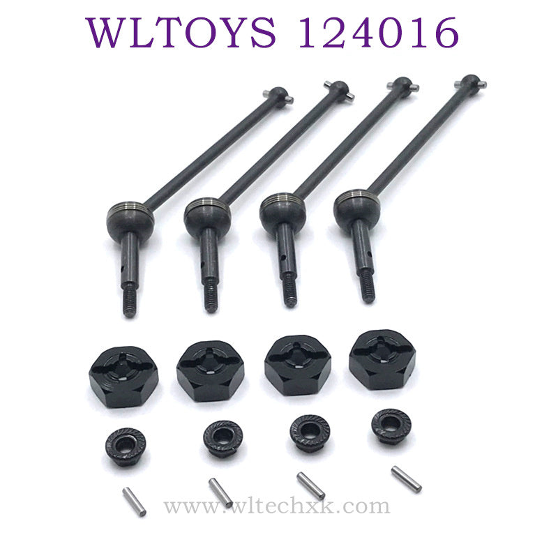 Upgrade parts of WLTOYS 124016 RC Car CVD Bone Dog Shaft  black