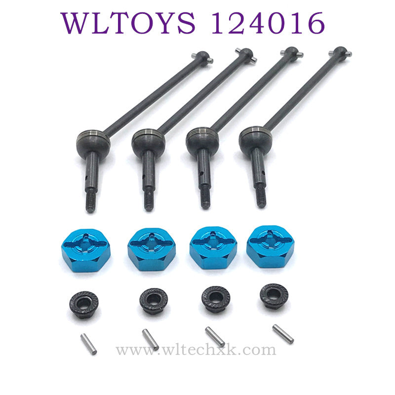 Upgrade parts of WLTOYS 124016 RC Car CVD Bone Dog Shaft  blue