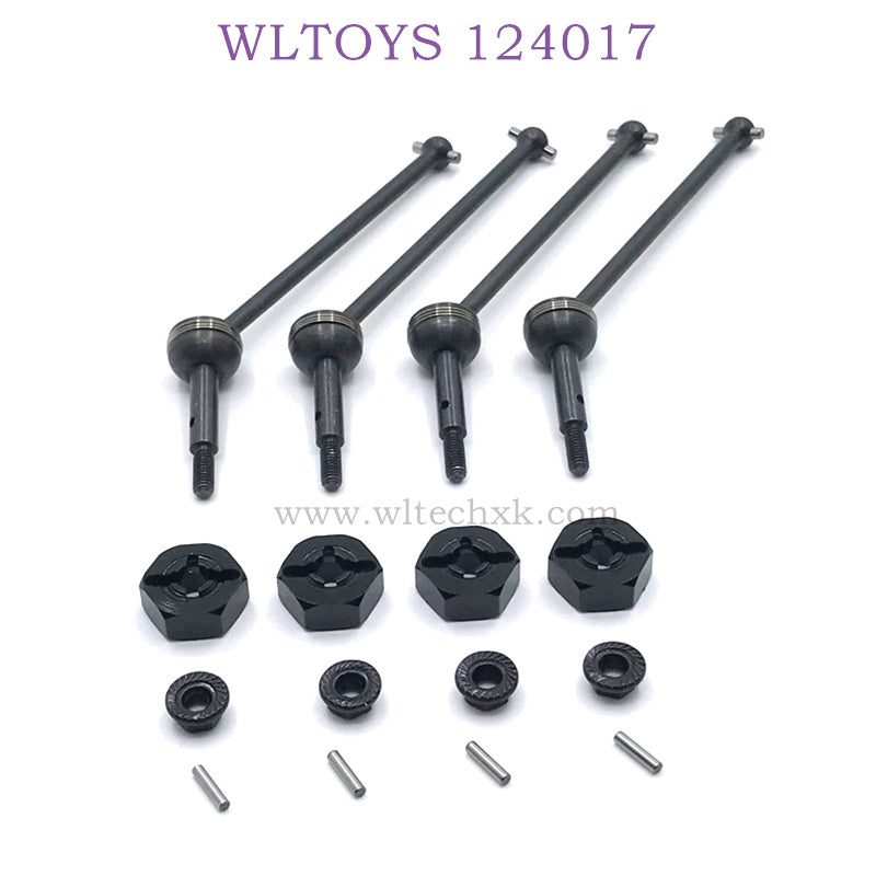 Upgrade Part of WLTOYS 124017 RC Car CVD Bone Dog Shaft black