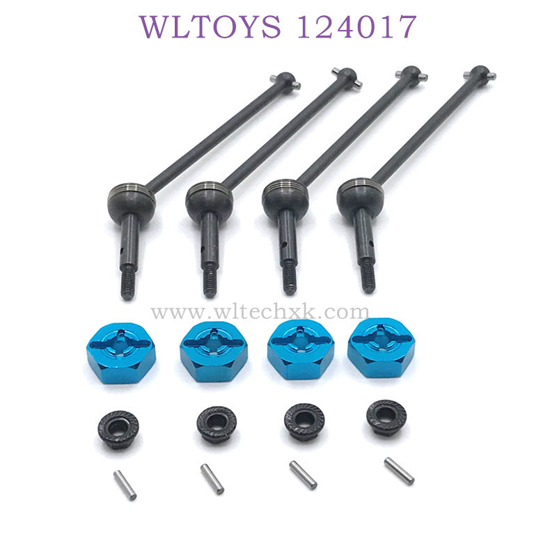 Upgrade Part of WLTOYS 124017 RC Car CVD Bone Dog Shaft blue