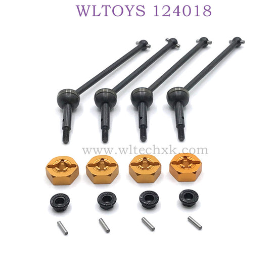 WLTOYS 124018 RC Car Upgrade Part CVD Bone Dog Shaft gold