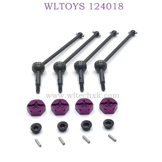 WLTOYS 124018 RC Car Upgrade Part CVD Bone Dog Shaft purple