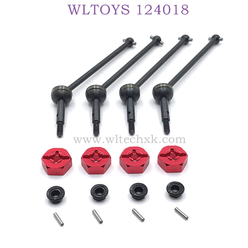 WLTOYS 124018 RC Car Upgrade Part CVD Bone Dog Shaft red