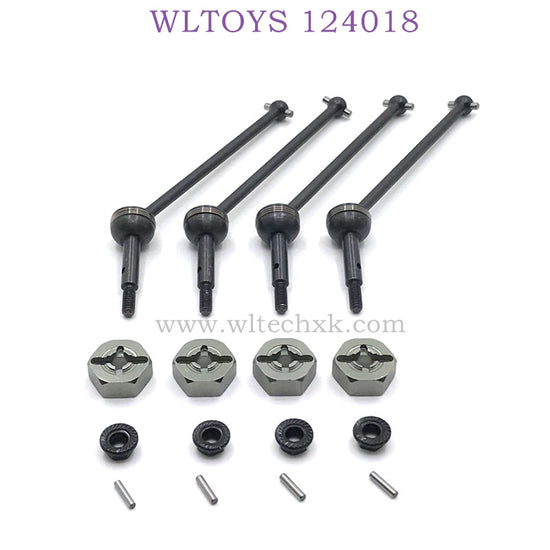 WLTOYS 124018 RC Car Upgrade Part CVD Bone Dog Shaft titanium