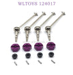 Upgrade Part of WLTOYS 124017 RC Car Front Bone Dog Shaft and Hex purple