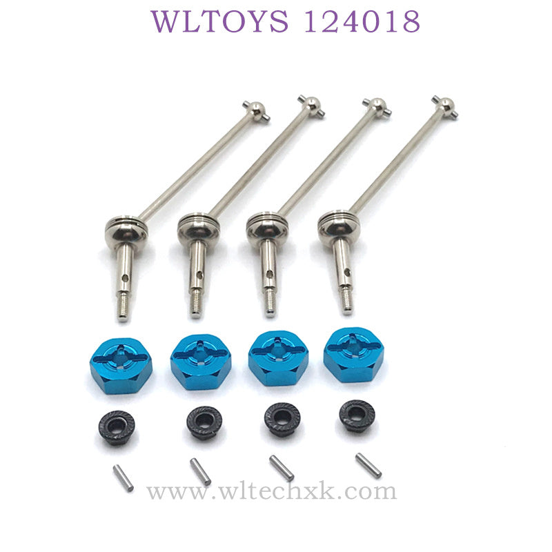 Upgrade Part of WLTOYS 124018 RC Car CVD Bone Dog Shaft blue